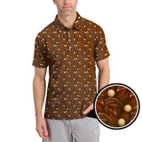 Maxcorners Turkey Golf Shirt For Men, Thanksgiving Golf Shirt, Funny Pattern Golf Shirt For Golfer