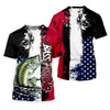Maxcorners Patriotic Fishing Shirt, Custom Fishing Shirt, Gift For Fisherman, Mens Casual Shirts