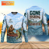 Maxcorners Gone Fishing With Sasquatch – Personalized Bigfoot Fishing UPF Shirt
