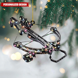 Maxcorners Personalized Crossbow Hunting Christmas 3D Ornament, Custom Holiday Tree Decor, Perfect Gift for Hunter