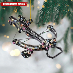 Maxcorners Personalized Crossbow Hunting Christmas 3D Ornament, Custom Holiday Tree Decor, Perfect Gift for Hunter