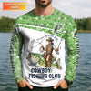 Maxcorners Cowboy Fishing Club Shirt, Personalized Bass Western Long Sleeve For Men, Fishing UPF Shirts