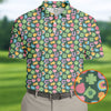 Maxcorners St Patrick's Day Lucky Charms Green Golf Shirt, Cute Golf Outfit, Polo Shirts For Men, Golf Shirts For Men