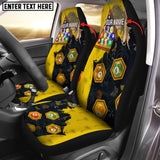 Maxcorners Billiard Yellow Personalized Name Car Seat Covers (2Pcs)