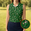 Maxcorners St Patrick's Day Leprechaun Character Golf And Beer Green Golf Shirt, Fun Women's Golf Shirts, Ladies Golf Polos