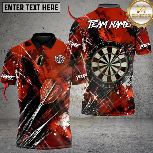 Maxcorners Darts Flying Darts Scratch Marks Multicolor Customized Name, Team Name 3D Shirts