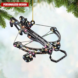 Maxcorners Personalized Crossbow Hunting Christmas 3D Ornament, Custom Holiday Tree Decor, Perfect Gift for Hunter