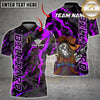 Maxcorners Billiards Shirt Cowboy 8 Ball Lightning Splash Street Art Multioptions Personalized Name, Team Name 3D Shirt (4 Colors)