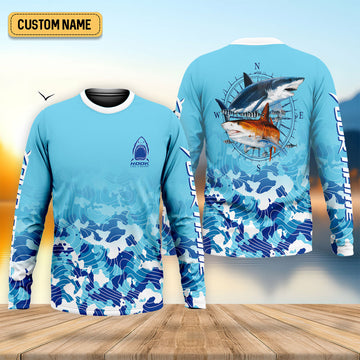 Maxcorners Custom Name Fishing Shirt for Men, Short Sleeve Saltwater Ocean Fishing Shirt, Fishing UPF Shirts
