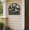Maxcorners Personalized Deer, Fish & Duck Hunting Metal Sign WITH LED/WITHOUT LED, Rustic Wildlife Wall Decor for Cabin, Lodge, or Mancave LM0110