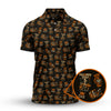 Skeleton Pattern Golf Shirts, Funny Golf Polos For Men, Halloween Golf Shirt For Golfers