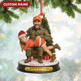 Maxcorners Personalized Funny Hunter Couple Christmas Acrylic Ornament - Custom Name Christmas Gift for Him or Her LM0411