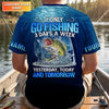 Maxcorners Personalized Funny Bass Fishing Shirt, Go Fishing 3 Days A Week Shirt, Fishing UPF Shirts
