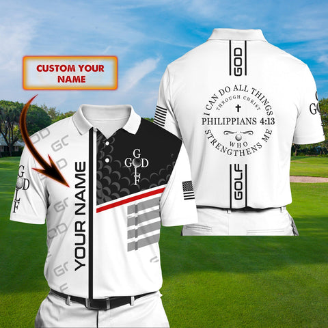 Maxcorners Golf God Customized Name 3D Shirt