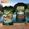 Maxcorners Fish Around And Find Trout Fishing UPF Shirt – Trout Fishing Shirt, Funny Fishing Shirt for Men