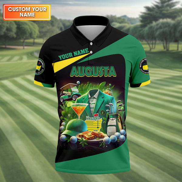 Maxcorners Custom Augusta Golf Master Men's Golf Polo Shirt, Mens Golf Gift, Mens Golf Shirt