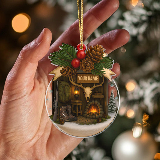 Maxcorners Hiking Santa House, Home Decor, Christmas Ornament, Personalized Ornament 2D Flat LM2111
