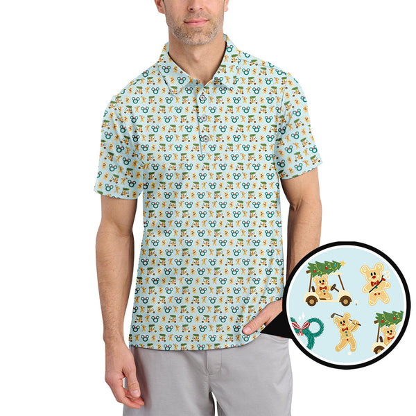 Maxcorners Funny Christmas Golf Shirt, Men's Pattern Golf shirt, Xmas Golf Shirt For Golfer