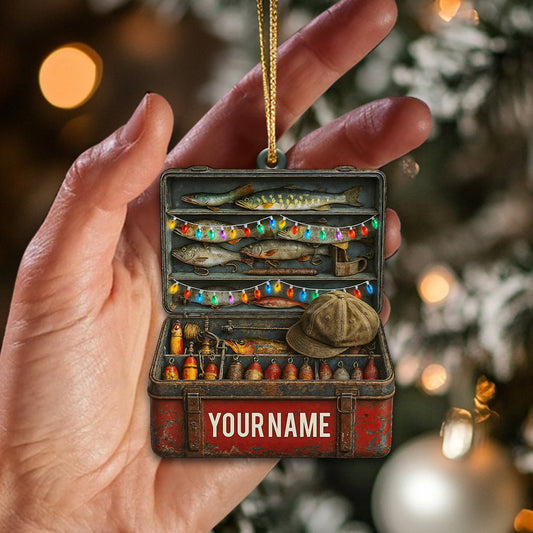Maxcorners Fishing Lover, Home Decor, Christmas Ornament, Personalized Ornament6 2D Flat LM2111