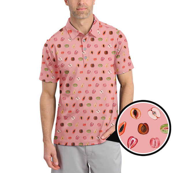 Maxcorners Pattern Golf Shirt, Crazy Golf Shirt For Golfer, Funny Golf Shirt For Men