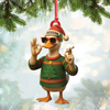 Maxcorners Personalized Funny Cool Duck Acrylic Christmas Ornament - Custom Name Xmas Decor, Unique Holiday Ornament for Hunter or Friend

 LM0411