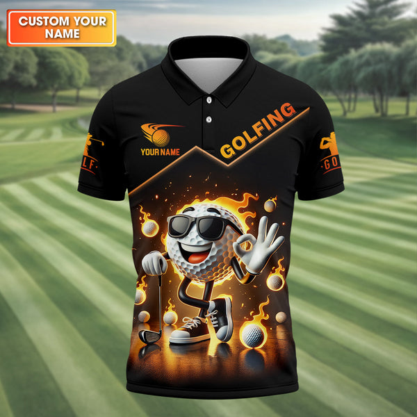 Maxcorners It Takes a Lot of Balls to Golf the Way I Do Custom Men's Golf Polo Shirt, Funny Golf Shirt, Dad Golf Gift