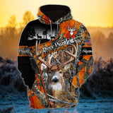 Maxcorners Ultimate Forest Deer Hunting Personalized Name 3D Shirt