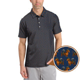 Maxcorners Dachshund Golf Shirt For Men, Pattern Golf Polos, Funny Golf Shirt For Golfers
