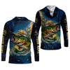 Maxcorners Bass Fishing Shirt, Camo Long Sleeve Shirt, SPF Shirt For Men, Gift For Fisherman
