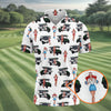 Maxcorners Golf Cart Girls Pattern Golf Polo Shirt, Ladies Golf Shirt, Women's Golf Apparel LM1507