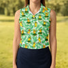 Maxcorners Funny Hula Banana Tropical Hawaiian Golf Shirt, Golf Polo For Women, Printed Golf Shirt LM1507