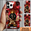 Maxcorners Bowling King Ball Crown Multicolor Personalized Name 3D Phone Case