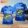 Maxcorners Fishing Is My Therapy – Personalized Bass Fishing UPF Shirt, Fishing Shirt for Men