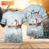 Maxcorners Jesus Catching Fish Bible Verse, Personalized Long Sleeve Shirt, Psalm 23 The Lord Is My Shepherd, Religious Gift for Men