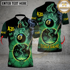 Maxcorners  “High Aim 420” Billiard Personalized Name 3D Unisex Shirt