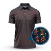 Maxcorners Funny Pattern Golf Shirt, Bigfoot Golf Shirt For Golfer, Bigfoot Santa Golf Shirt For Men