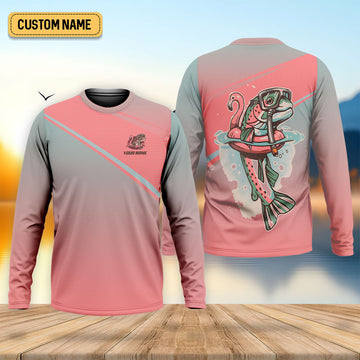 Maxcorners Custom Funny Fishing Shirt for Men, Snorkeling Fish Summer Beach, Fishing UPF Shirts