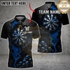 Maxcorners Darts Shirt Dark Skull Cracked Dartboard Gothic Fire Art Multioptions Personalized Name, Team Name 3D Shirt (4 Colors)
