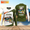 Maxcorners Wishin' I Was Fishin' Fishing Shirt, Funny Fisherman Shirt For Men, Custom Fishing Gift