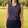 Maxcorners Neon Desert Cactus Buffalo Hawaiian Golf Shirt, Golf Polo For Women, Printed Golf Shirt LM1507