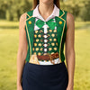 Maxcorners St Patrick's Day Green Leprechaun Costume Print Golf Shirt, Ladies Golf Polos, Golf Shirt For Women