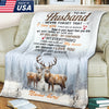 Maxcorners Personalized To My Husband Hunting Deer Fleece Blanket - Custom Name Gift for Husband, Anniversary LM1611