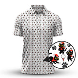 Maxcorners Funny Pattern Golf Shirt, Cat Golf Shirt, Christmas Golf Shirt For Pet Lover