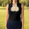 Maxcorners Black Funny Dickhead Faux Chest Golf Shirt, Women's Golf Tops, Ladies Golf Shirts LM1507