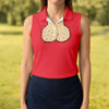 Maxcorners Red Funny Dickhead Faux Chest Golf Shirt, Funny Halloween Shirt, Women’s Golf Apparel LM1507