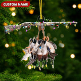 Maxcorners Personalized Duck Hunting Acrylic Christmas Ornament Custom Name Shotgun Gift For Hunters LM0110