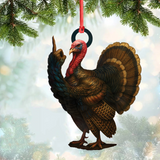 Maxcorners Personalized Funny Turkey Acrylic Ornament - Hilarious Christmas Decoration for Hunters LM0411