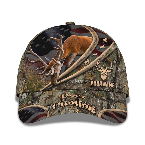 Maxcorners Deer Hunting American Personalized Cap