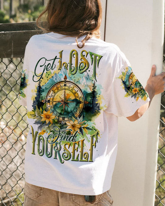 Maxcorners Get Lost Find Yourself Compass All Over Print LM2101