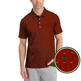 Maxcorners Christmas Golf Shirt, Funny Pattern Golf Shirt, Xmas Golf Shirt For Golfer